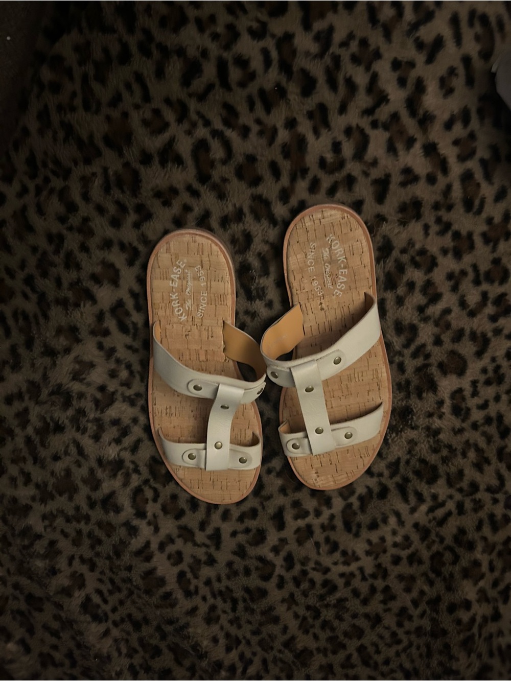Kork-Ease Kids White Strappy Cork-Style Sandals